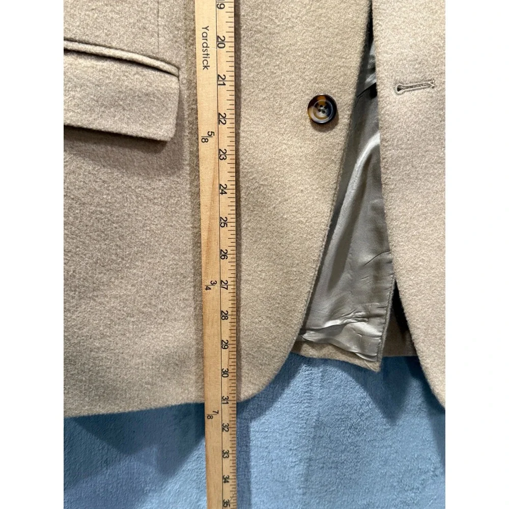 Ralph Lauren 100% Camel Hair Blazer Tan Sport Coat Mens 41R Lora Piana VTG
